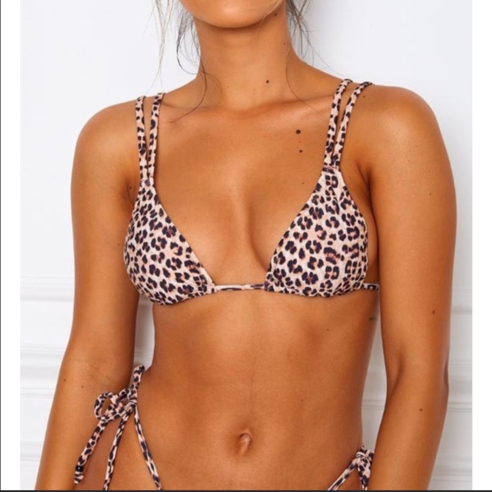 White Fox Boutique Leopard Bikini Top and Bottoms